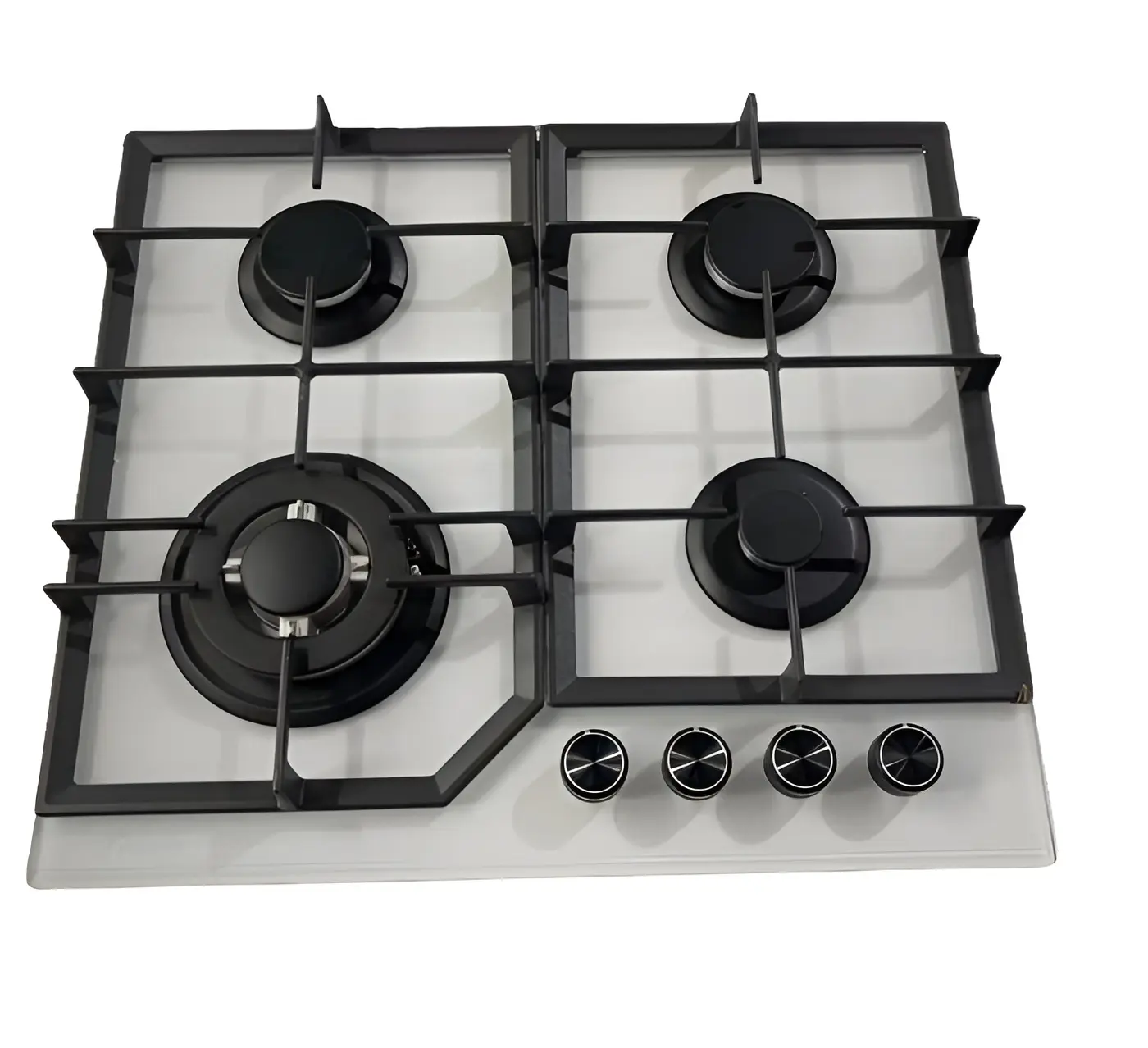 Plita incorporabila pe gaz Tornado H77-6004SR MATT GL WH (White)