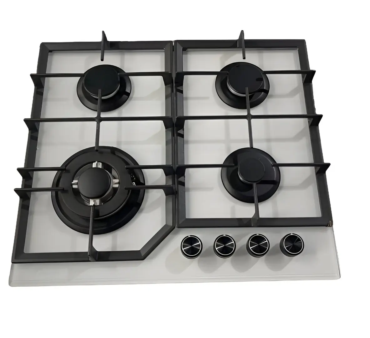 Plita incorporabila pe gaz Tornado H77-6004SR MATT GL WH (White)