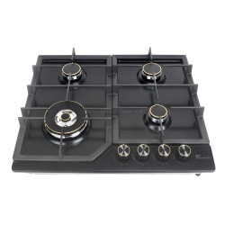 Plita incorporabila pe gaz Tornado H79-6004GD MATT EN BL (Black)
