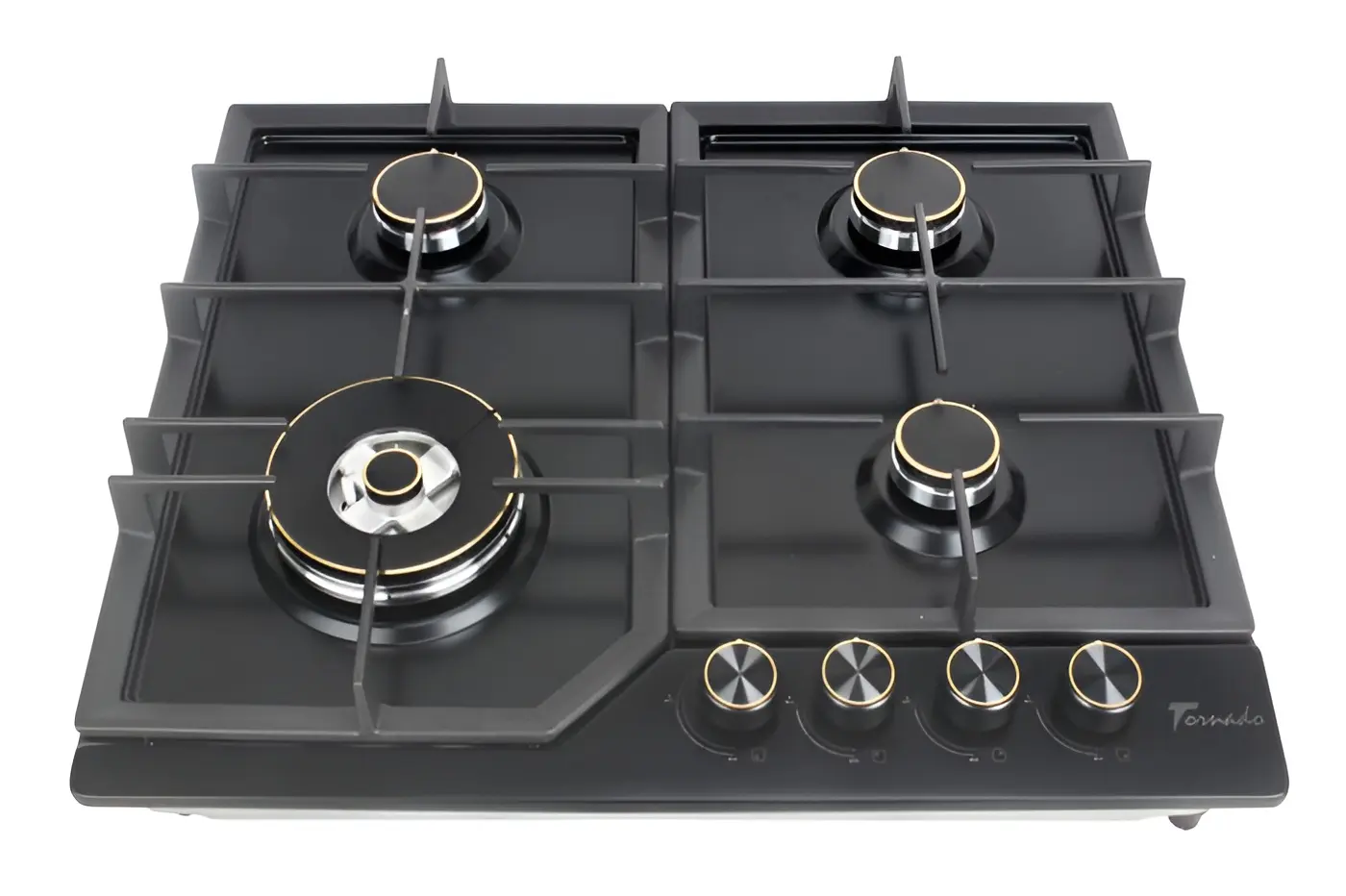 Plita incorporabila pe gaz Tornado H79-6004GD MATT EN BL (Black)