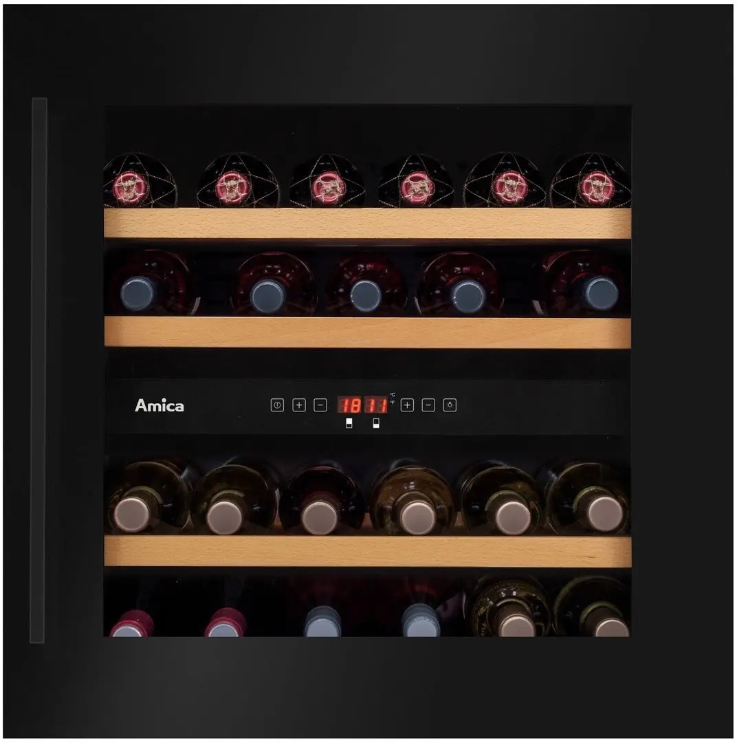 Vitrina de vinuri incorporabila Amica WCB2K60B36.1 (Black)