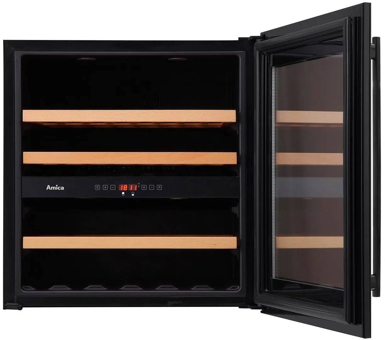 Vitrina de vinuri incorporabila Amica WCB2K60B36.1 (Black)
