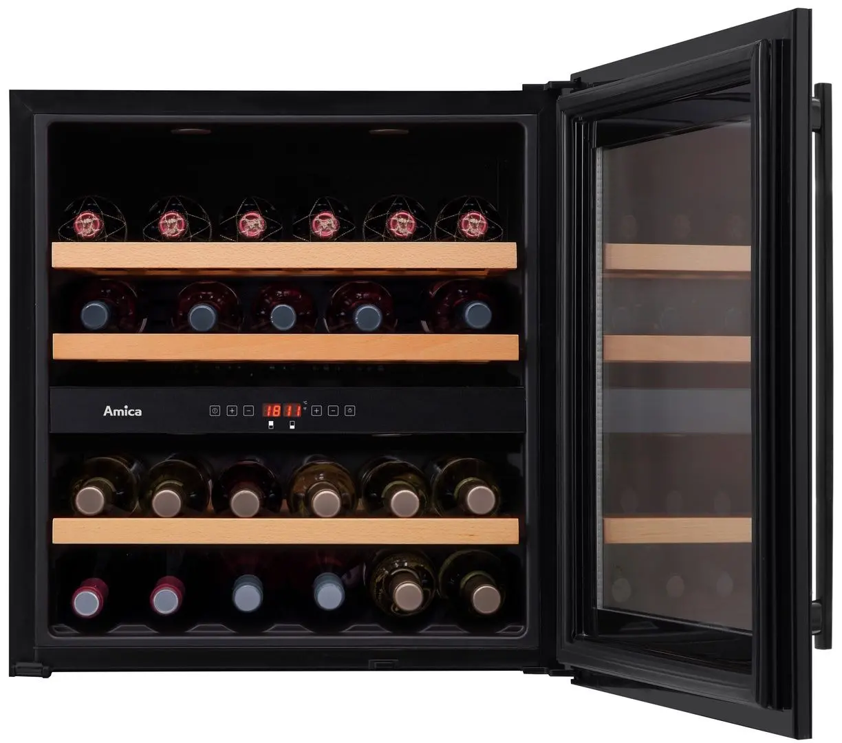 Vitrina de vinuri incorporabila Amica WCB2K60B36.1 (Black)