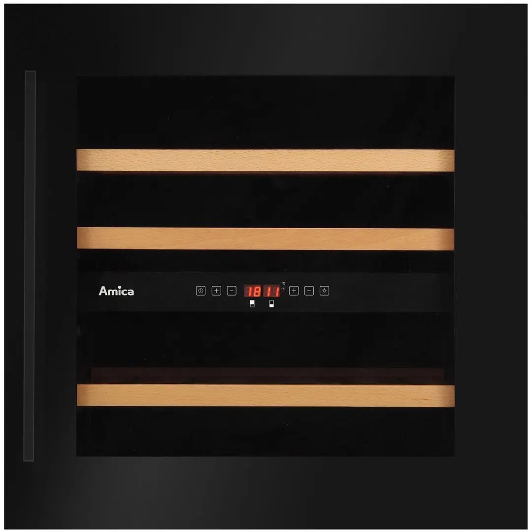 Vitrina de vinuri incorporabila Amica WCB2K60B36.1 (Black)