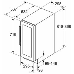 Vitrina de vinuri incorporabila Bosch KUW20VHF0 (Black) Thumb