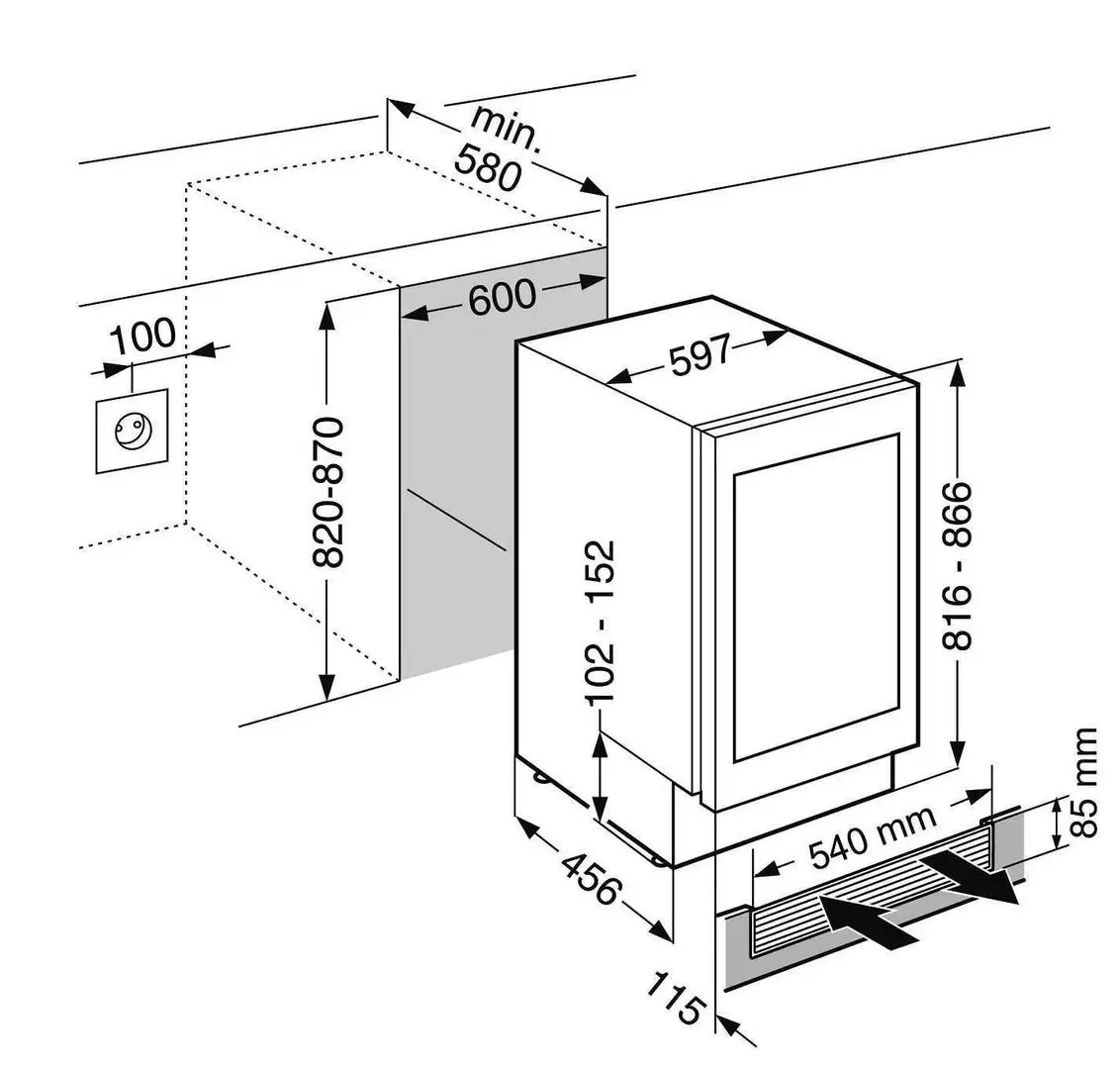 Встраиваемый винный шкаф Liebherr UWTgb 1682 (Black)