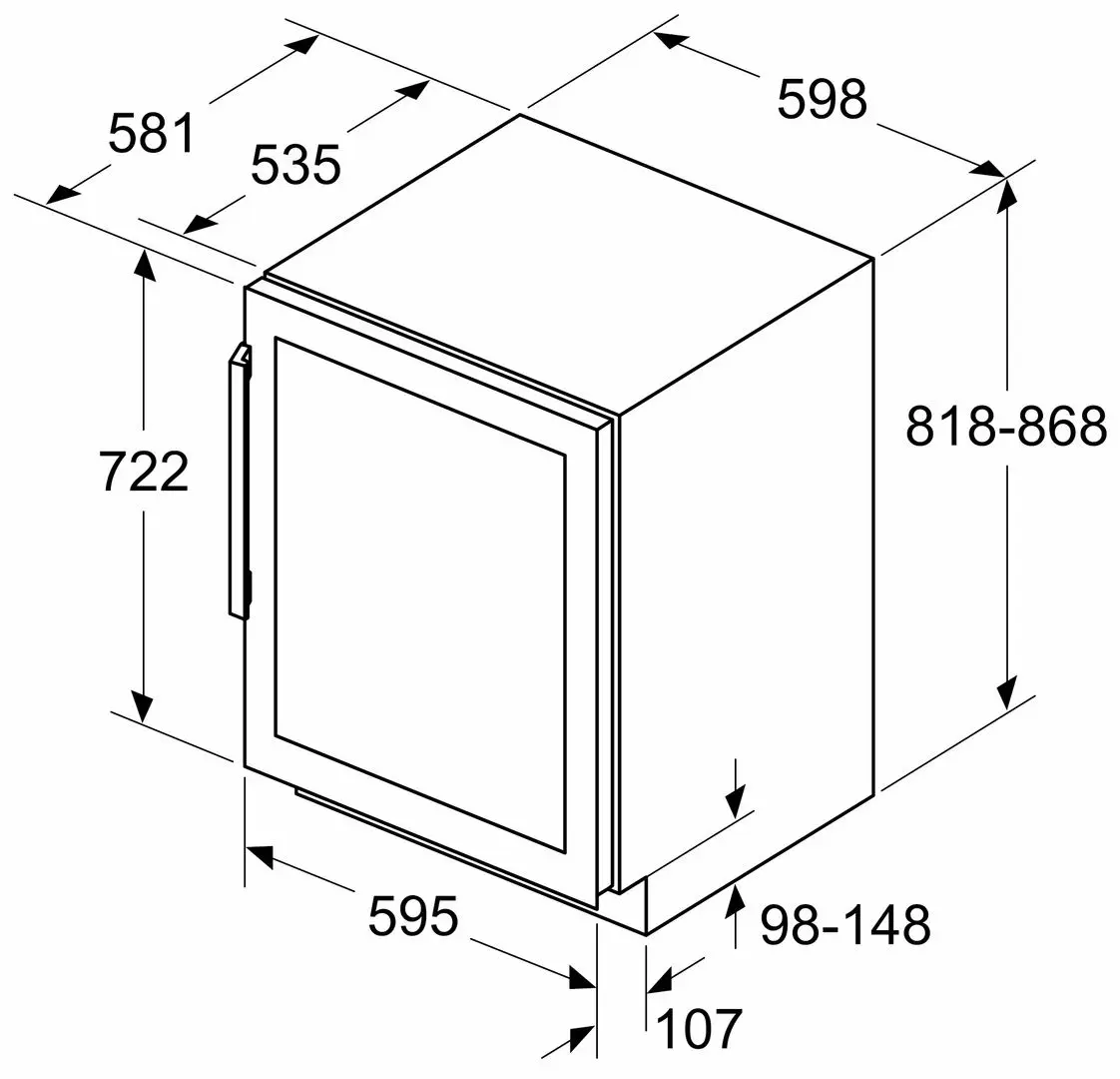 Встраиваемый винный шкаф Siemens iQ500 KU21WAHG0 (Black) - 6