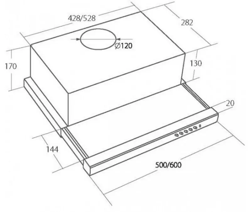 Hota incorporabila Akpo WK-7 50 (Black/Inox) - 4
