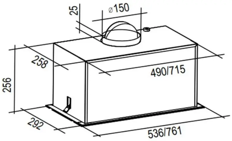 Hota incorporabila Backer ASTRO1500DCM 60 BL (Black) - 3