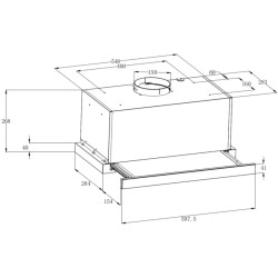 Встраиваемая вытяжка Backer MAURO60 1200 BL LED (Black) Thumb