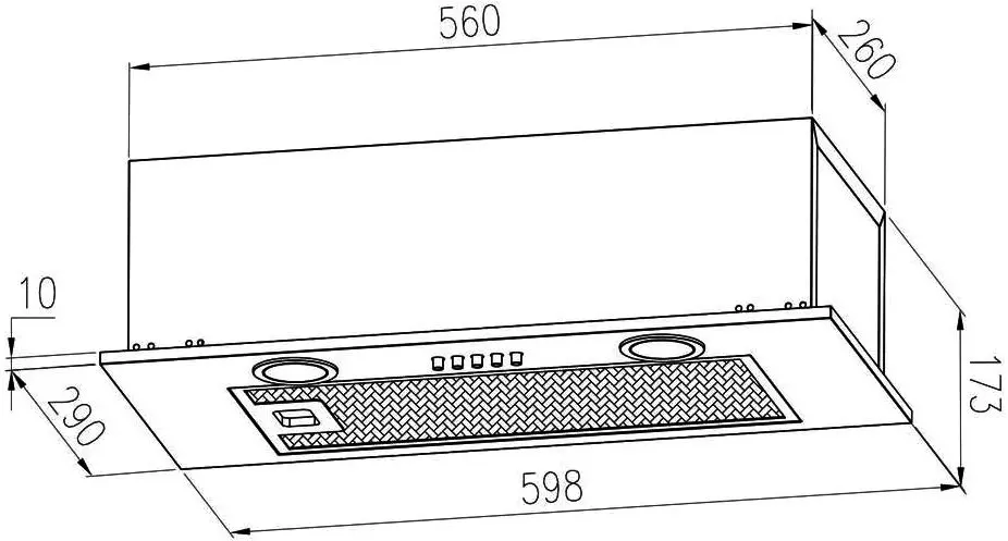 Встраиваемая вытяжка Berdsen BE-50 (Inox)