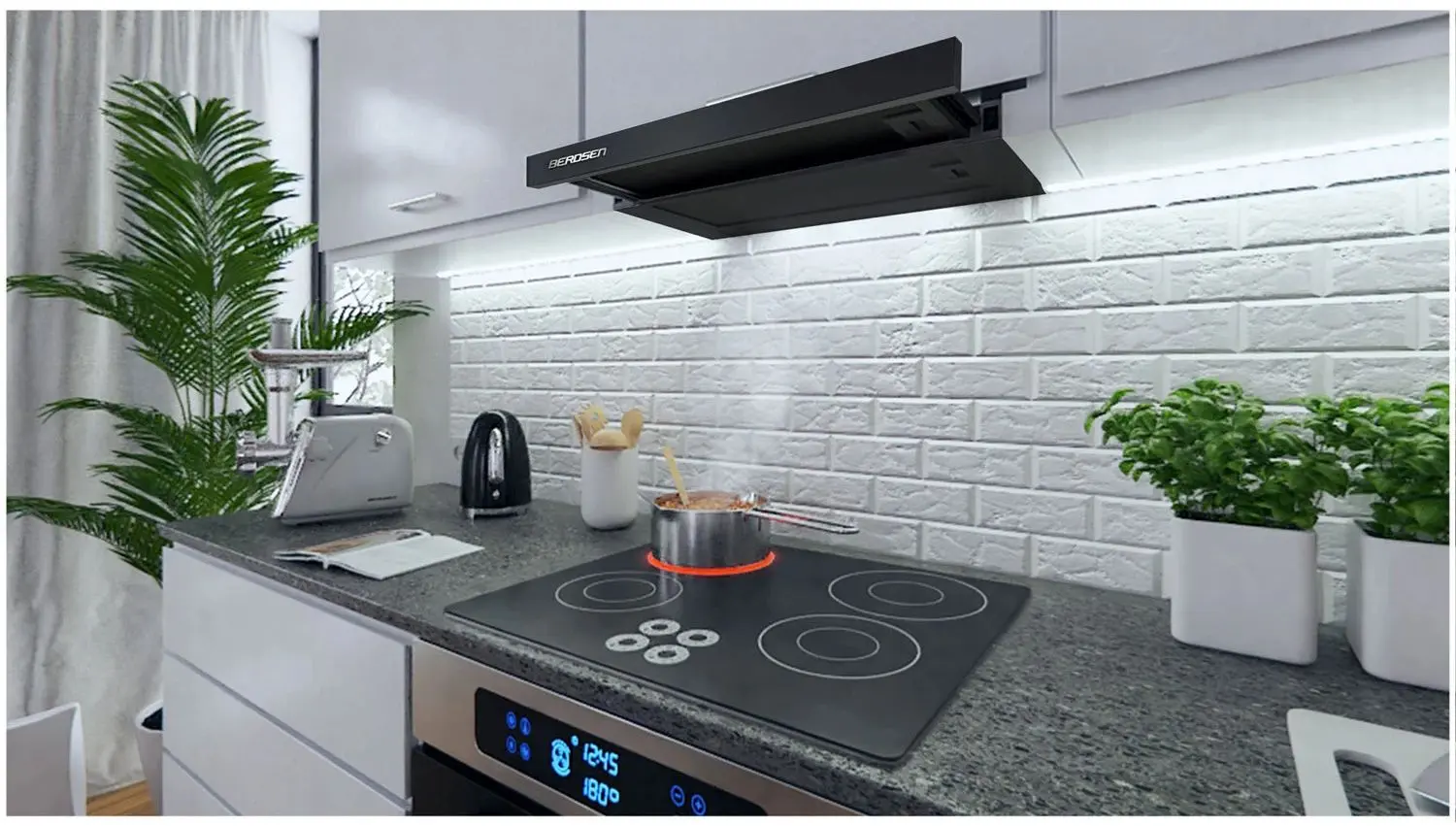 Встраиваемая вытяжка Berdsen BE-60-LW (Black)