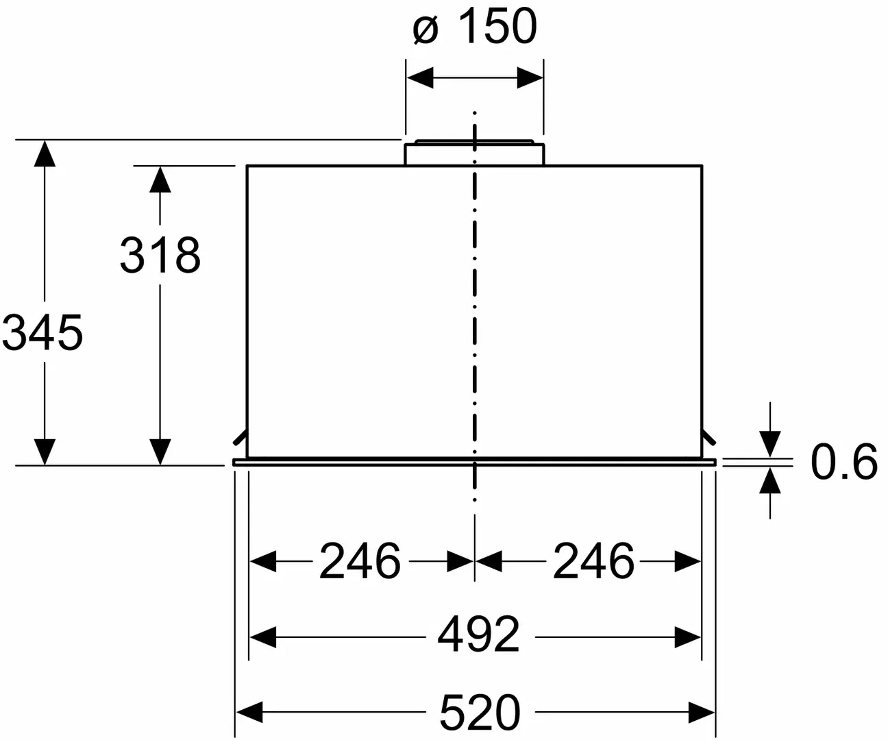 Встраиваемая вытяжка Bosch DLN56AC50 (Inox)