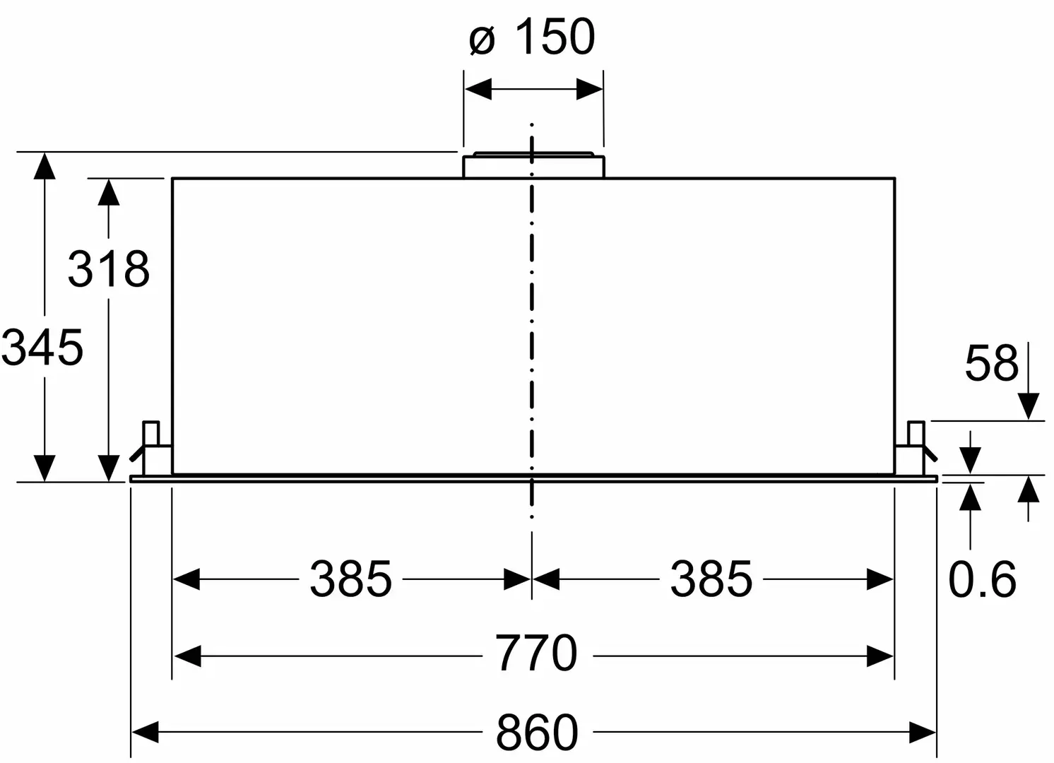 Встраиваемая вытяжка Bosch DLN87AC50 (Inox)