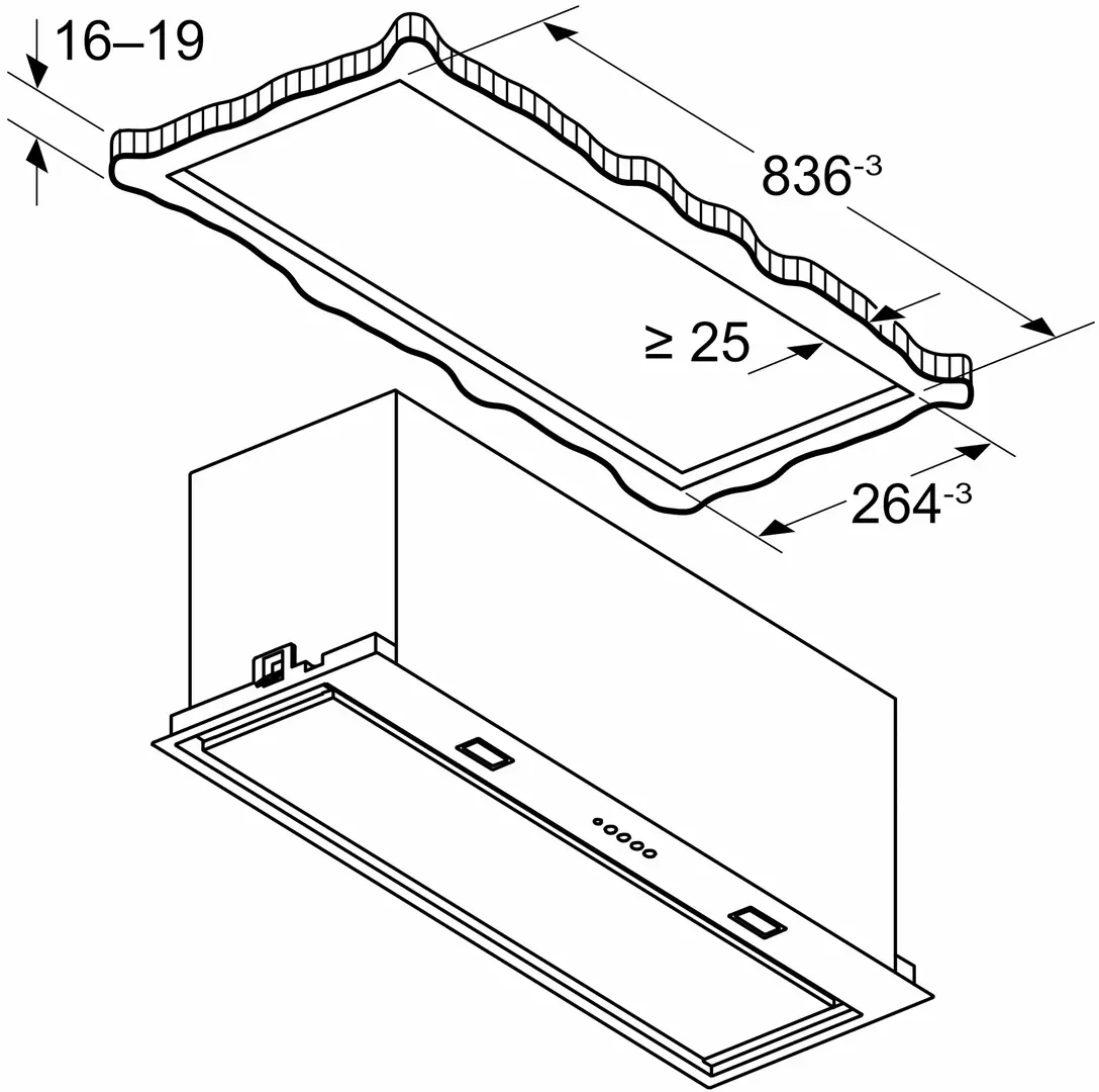 Встраиваемая вытяжка Bosch DLN87AC50 (Inox)