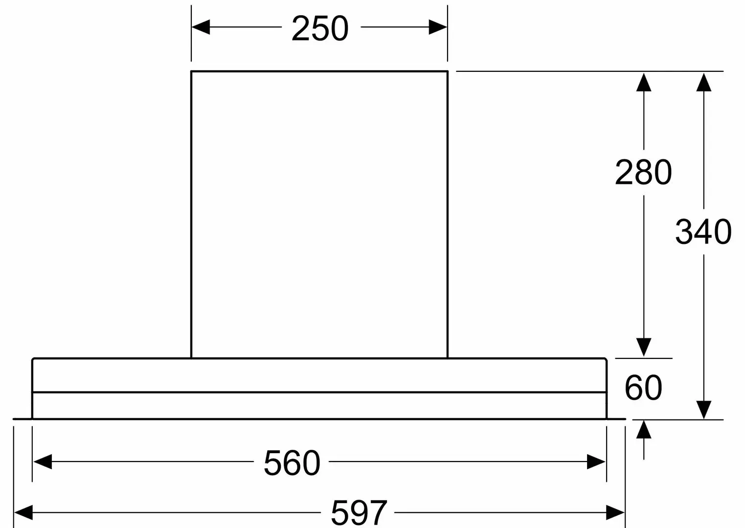 Встраиваемая вытяжка Bosch DBB67AM60 (Black)