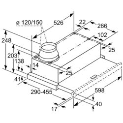 Hota incorporabila Bosch DFL063W56 (Silver Metallic) Thumb