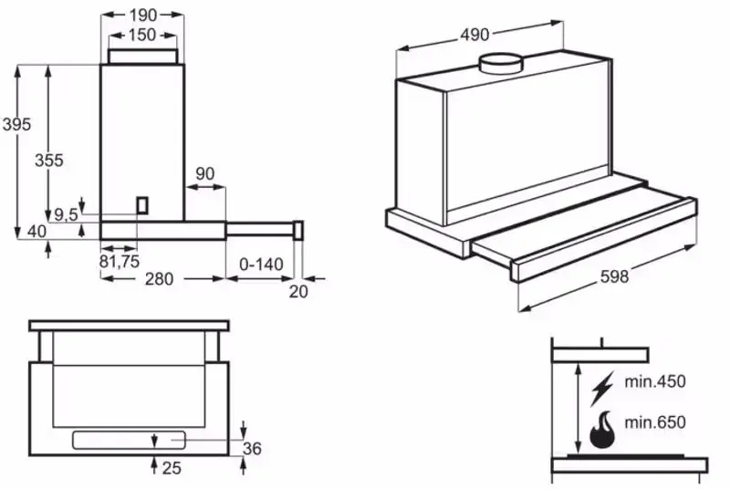 Hota incorporabila Electrolux LFP616X (Grey)