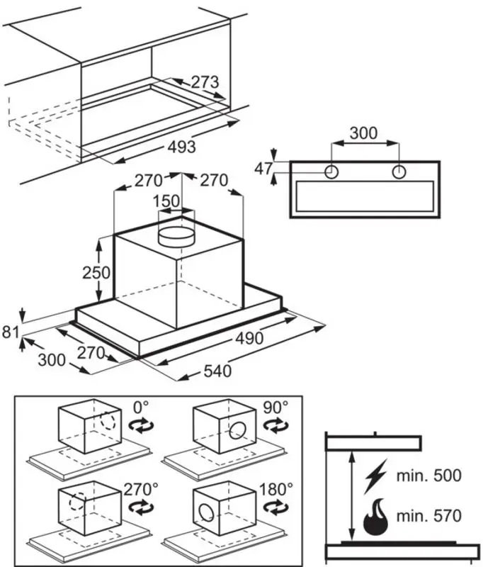 Встраиваемая вытяжка Electrolux LFG716R (Black)
