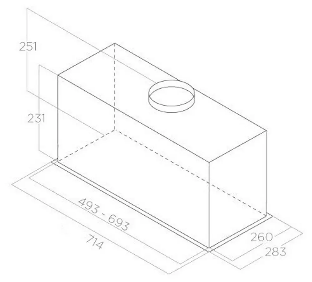 Hota incorporabila Elica FOLD BL/A/72 (Black)