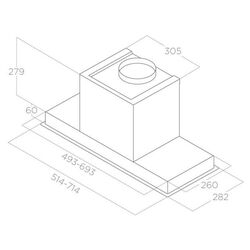 Hota incorporabila Elica Hidden 2.0 IX/A/52 (Inox) Thumb