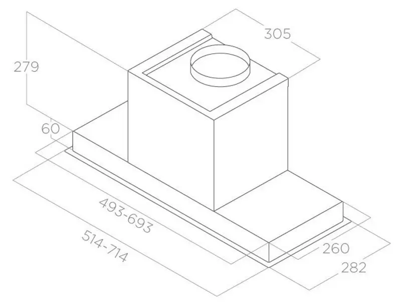 Hota incorporabila Elica Hidden 2.0 IX/A/52 (Inox) - 6