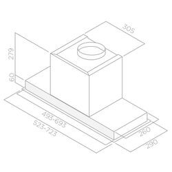 Hota incorporabila Elica Hidden 2.0 IXGL/A/52 (Inox) Thumb