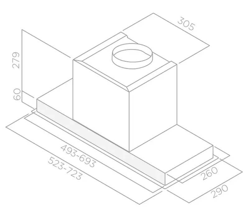 Hota incorporabila Elica Hidden 2.0 IXGL/A/52 (Inox)