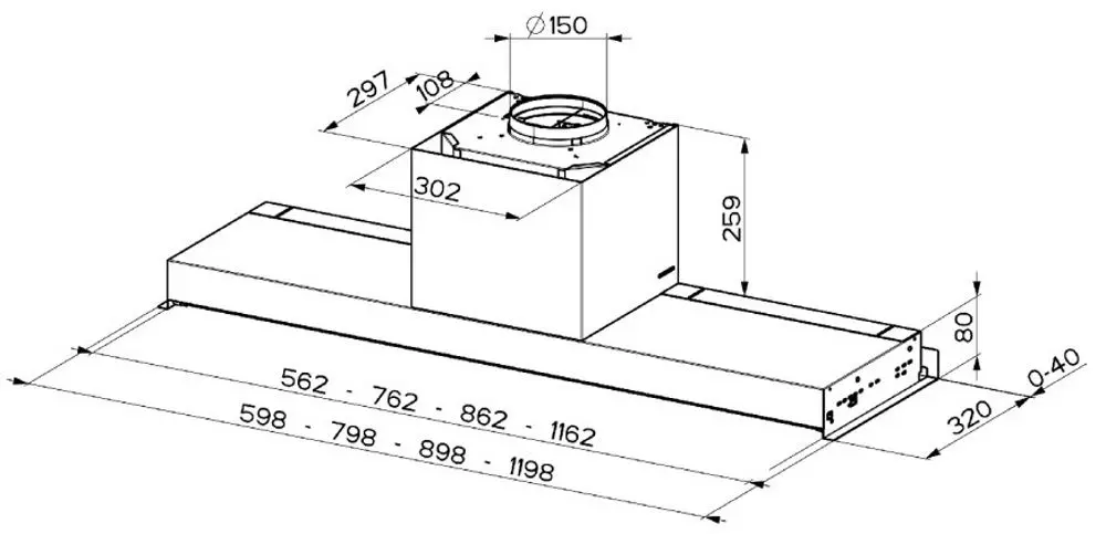 Hota incorporabila Faber B 305.0625.239 (Black)
