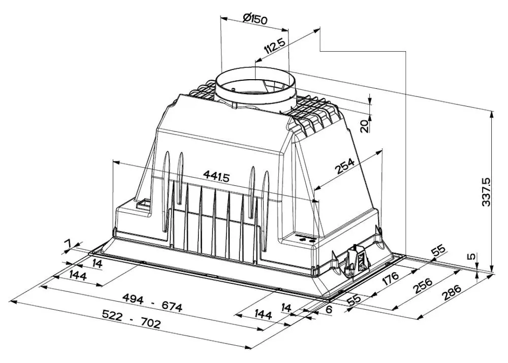 Встраиваемая вытяжка Faber Inka Plus HCS BK A52 (Black)