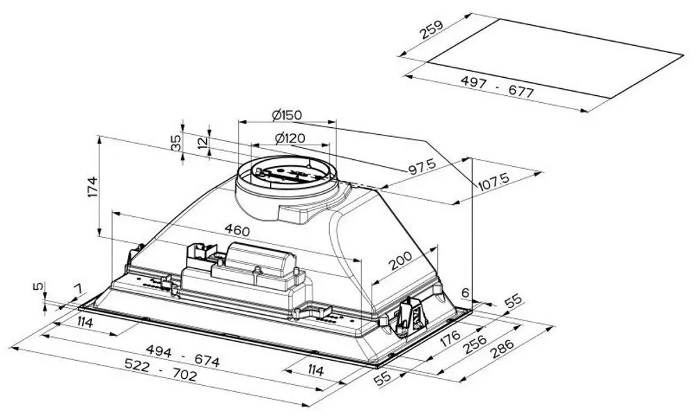 Встраиваемая вытяжка Faber INKA SMART HCS (Grey)
