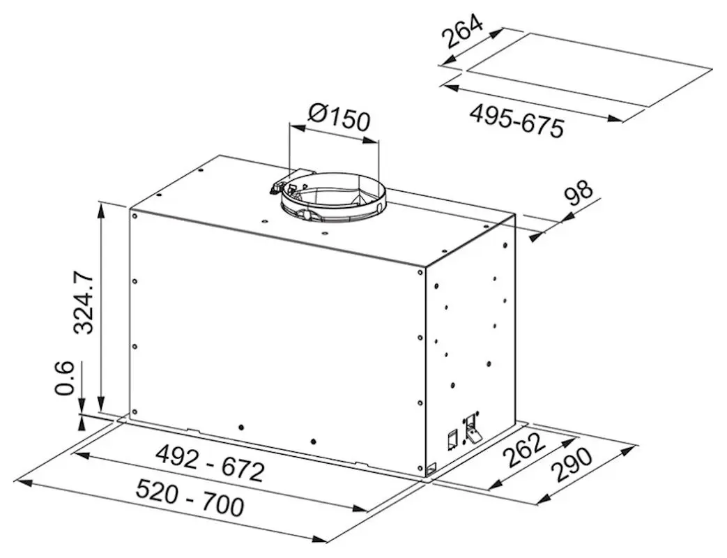 Hota incorporabila Franke Box Flush Evo FBFE XS A52 (Inox)