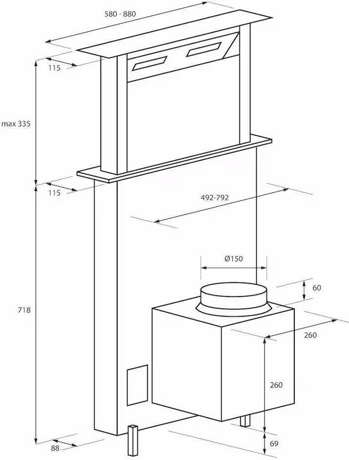 Встраиваемая вытяжка Haier HADD9SS6B (Black/Inox)
