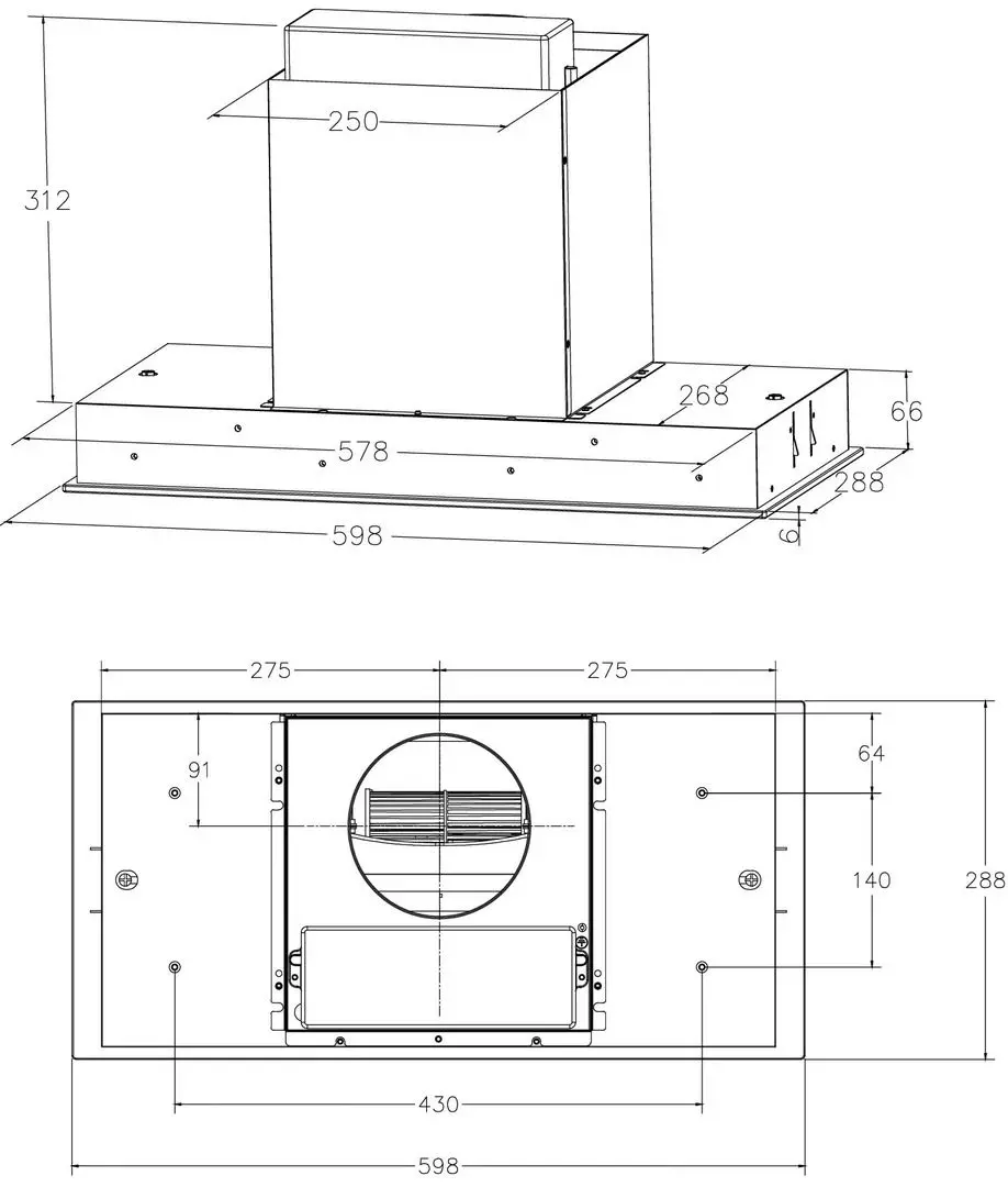 Hota incorporabila Hansa OMP6523BGPLH (Black)