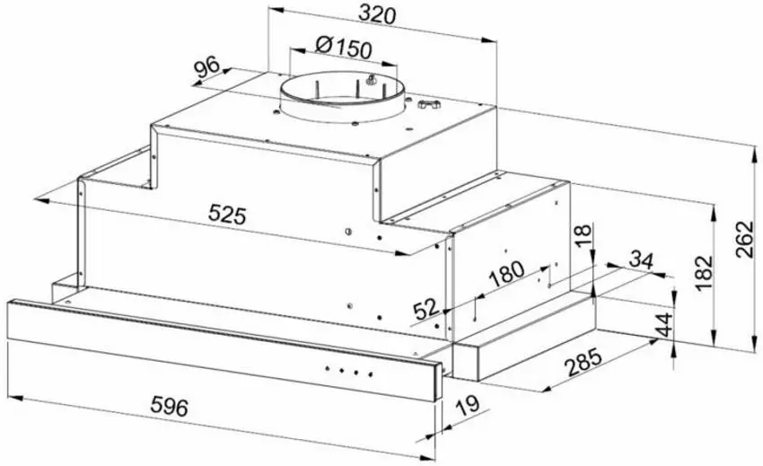 Встраиваемая вытяжка Maan Corona Bis 60 (Black) - 2
