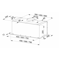 Встраиваемая вытяжка Maan Fiugi 2 50 (Satin) Thumb