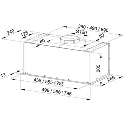 Встраиваемая вытяжка Maan Fiugi L 60 (Black) Thumb
