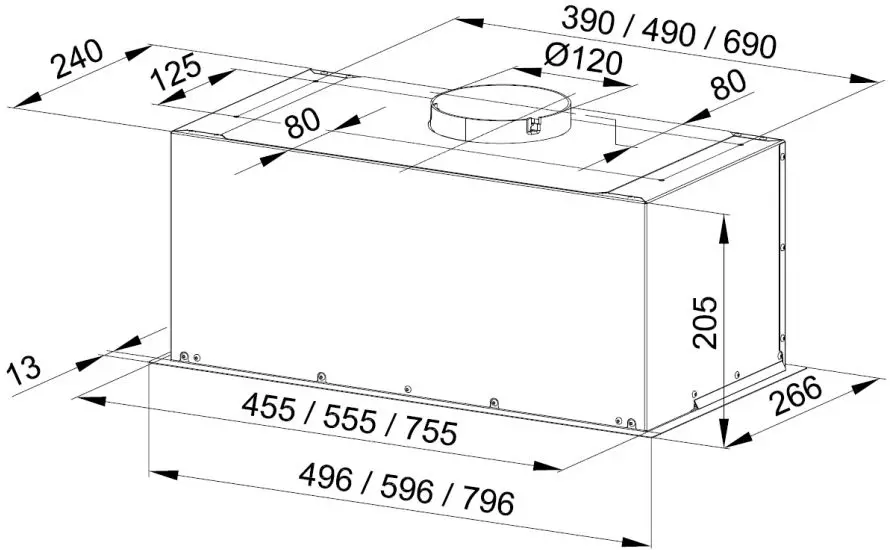 Встраиваемая вытяжка Maan Fiugi L 60 (Black) - 3
