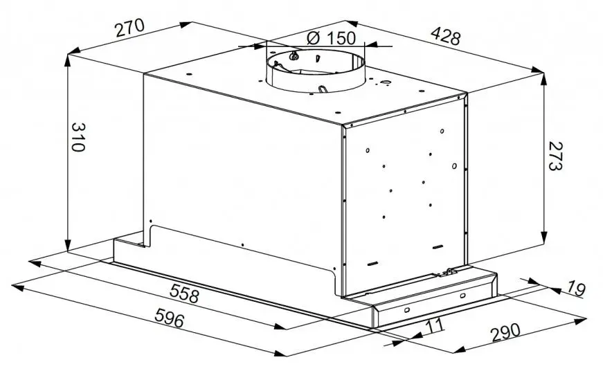 Встраиваемая вытяжка Maan Helios 60 Touch (Black)