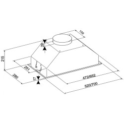 Встраиваемая вытяжка Mastercook Modul 1200(52) LED (Black) Thumb