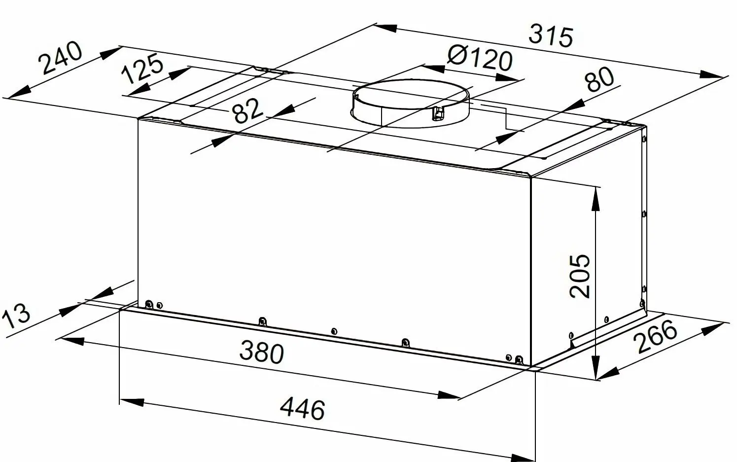 Hota incorporabila MPM MPM-45-OW-05 (Black) - 4