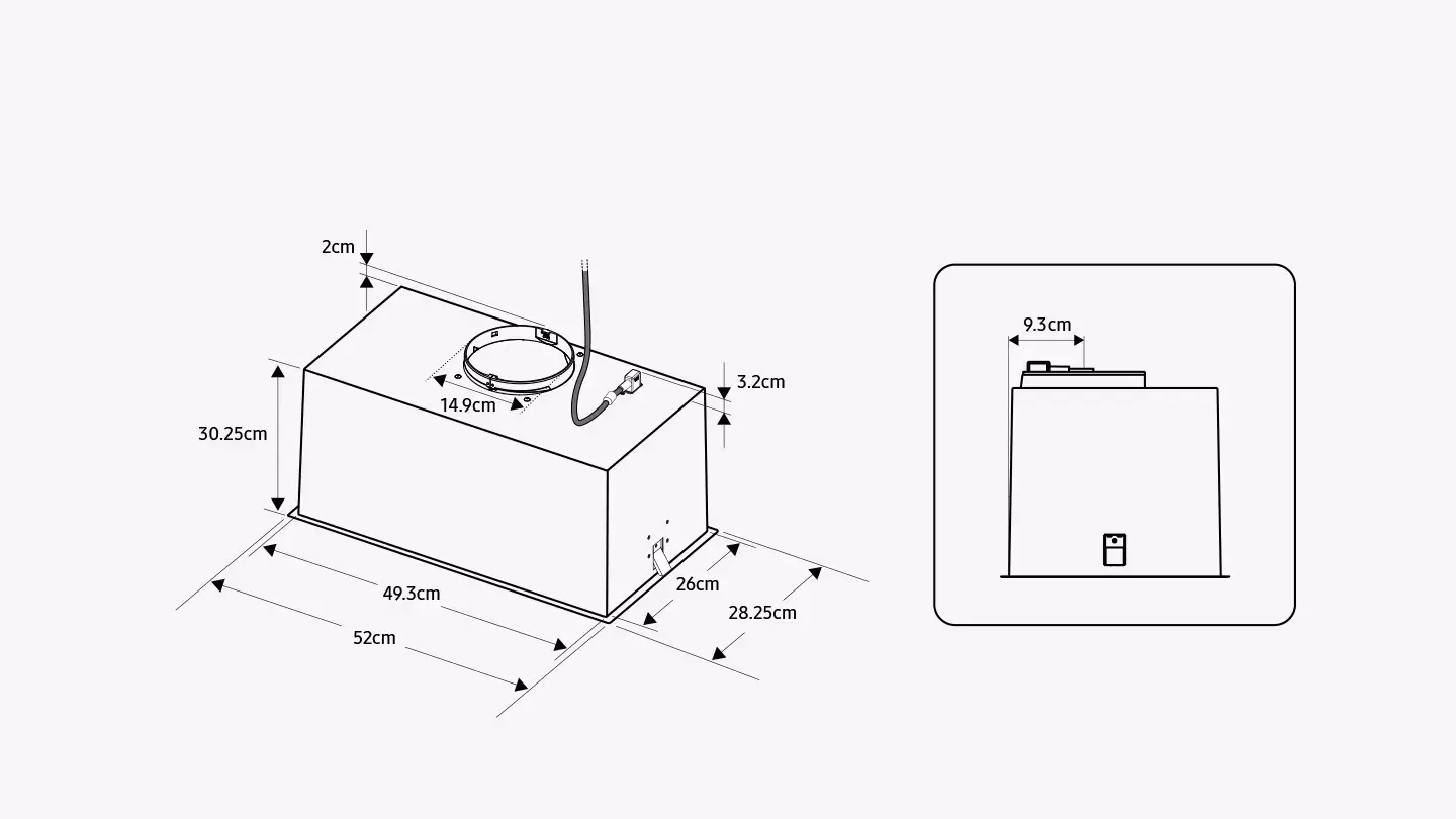 Встраиваемая вытяжка Samsung NK52FG455CC/UR (Black)