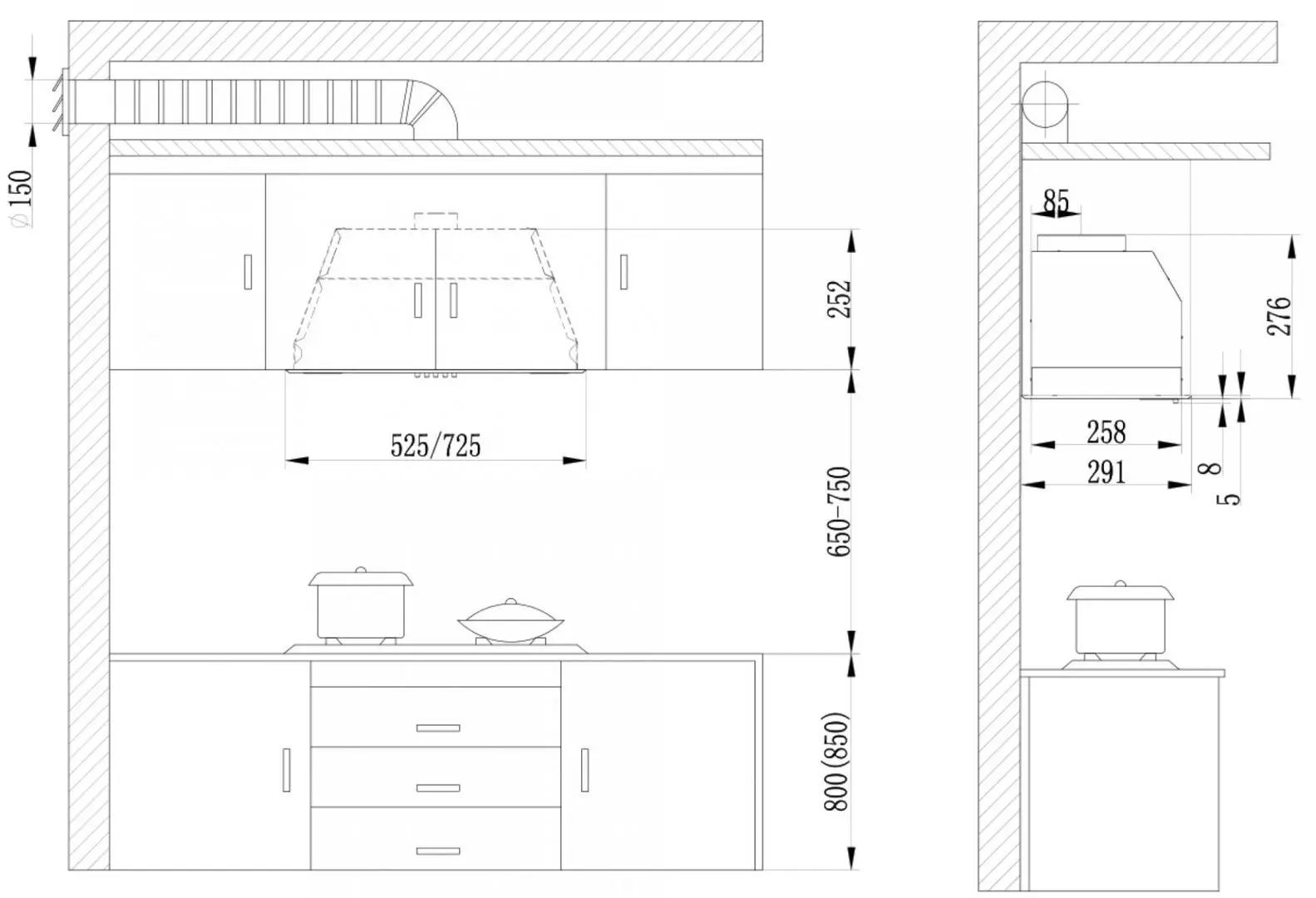 Встраиваемая вытяжка Samus HS6061DTGB (Black)