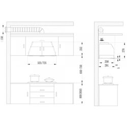 Встраиваемая вытяжка Samus HS6061DTGX (Black/Inox) Thumb