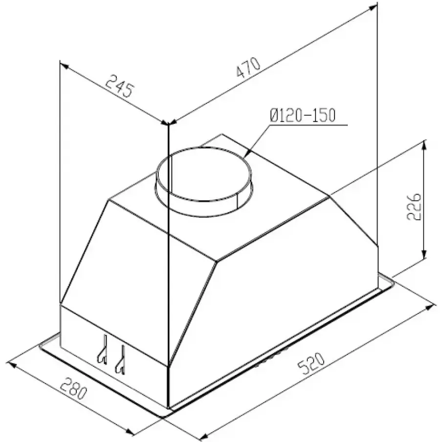 Hota incorporabila Studio Casa Allegra GD52FDVR5 (Black) - 2