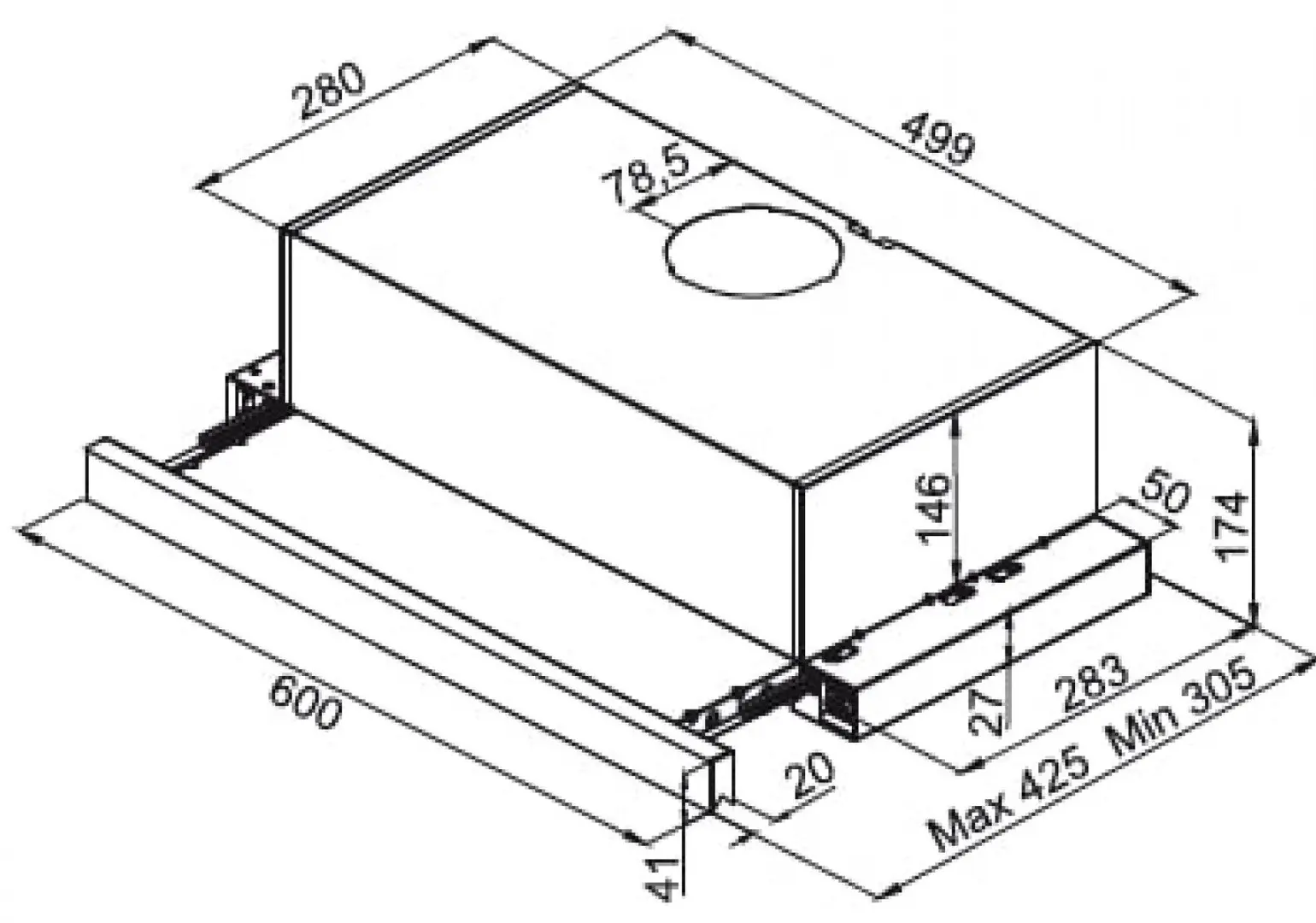 Hota incorporabila Tesy SL 104 2T 60 SX (Inox)