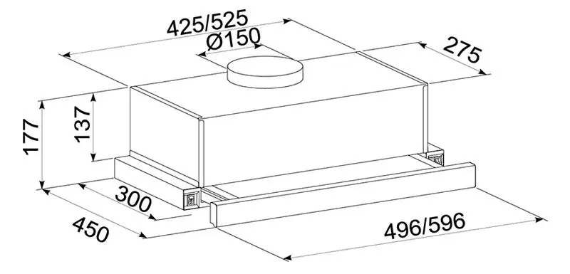 Hota incorporabila Tornado Sondo H 700(60) FG (Black)