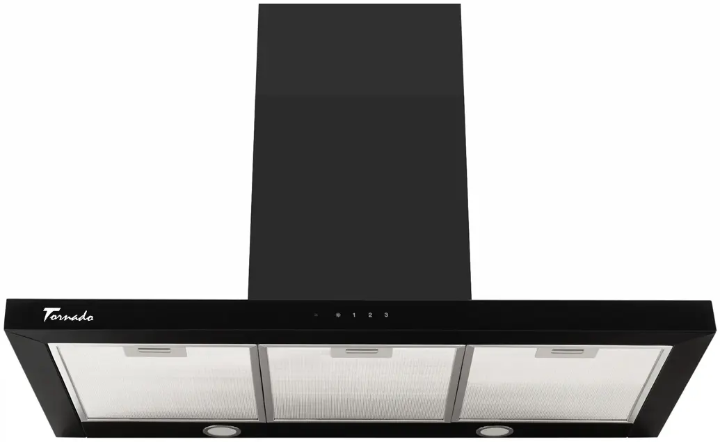 Вытяжка Tornado Lara 1200(90) BL LED (Black) - 2
