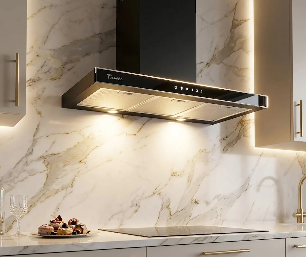 Вытяжка Tornado Lara 1200(90) BL LED (Black) - 6