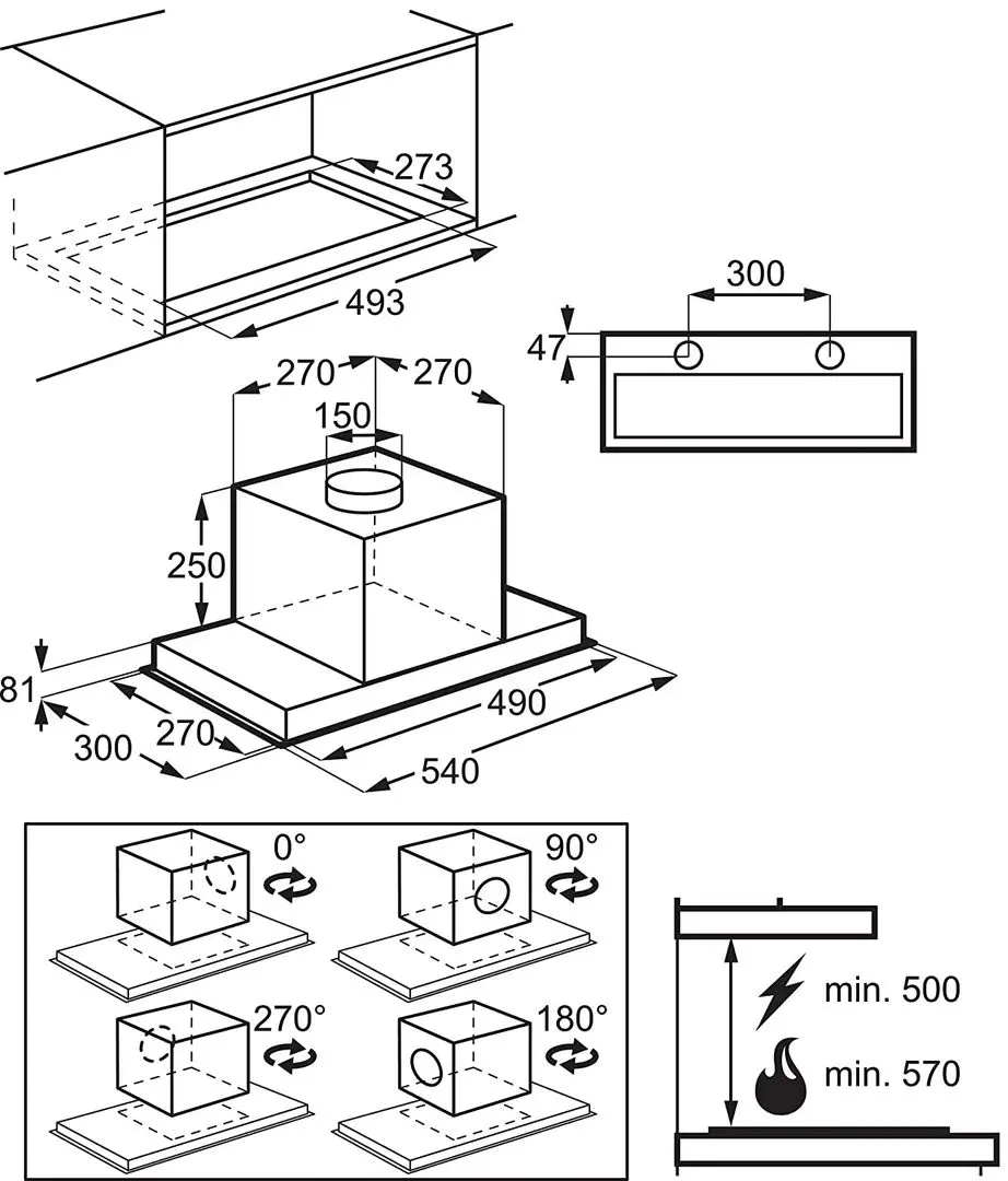 Hota incorporabila AEG DGE5661HM (Silver)